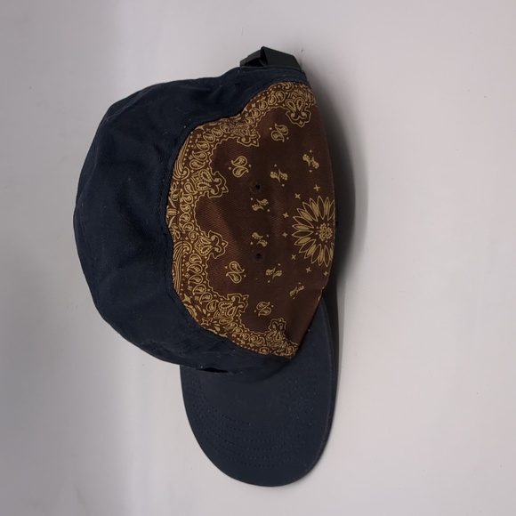 Insomniac Five Panel Strap-back Hat Cap Paisley EDC Blue Brown - Picture 2 of 6